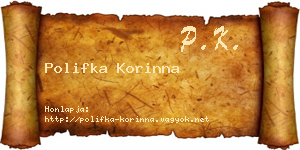 Polifka Korinna névjegykártya